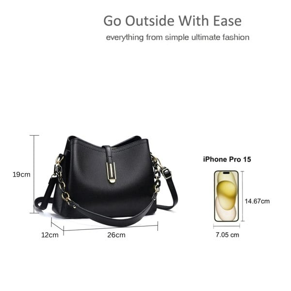 Pluspup Elegant Chain Strap Crossbody Shoulder Bag for Women