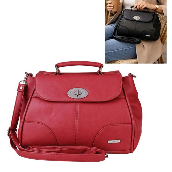 Lorenz Triple Zip Flapover Crossbody Shoulder Bag