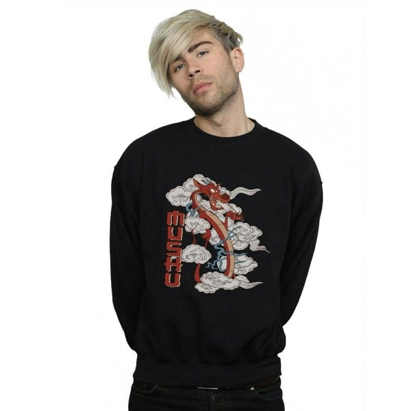 Disney Mens Mulan Mushu Dragon Sweatshirt - Black