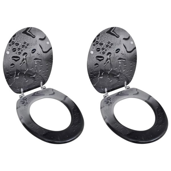 Berkfield Toilet Seats with Lids 2 pcs MDF Water