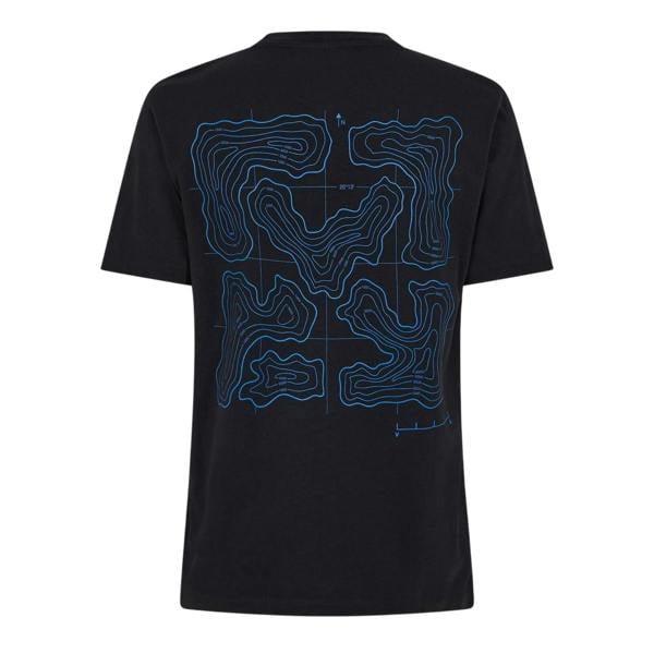 Off White Mens Cotton Regular T-Shirt - Black/Blue - 