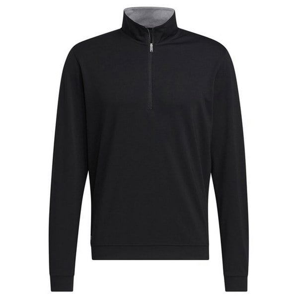 Adidas Mens Elevated Quarter Zip Sweatshirt - Black