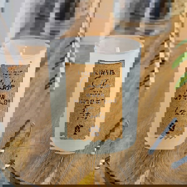 Personalised Memento Company Personalised Paw Print Cork Label Candle Jar