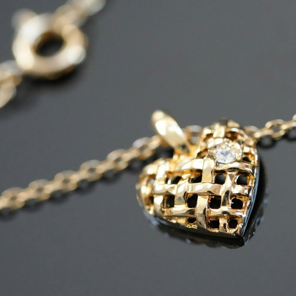 Gold Trip Vintage Lattice Heart Pendant