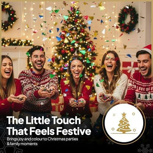 Green Christmas Snowflake Confetti Table Scatter, 14g Pack for Cards, Gifts and Party Decorations image 5