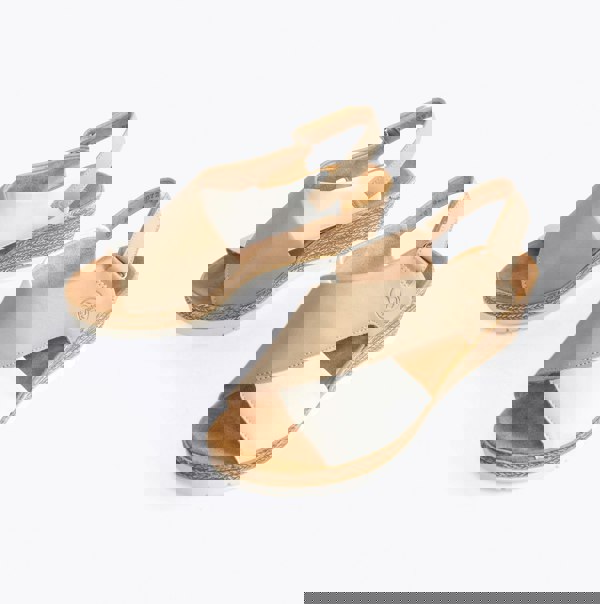 Rieker Wedged Womens Sandals - Beige (61975-62)