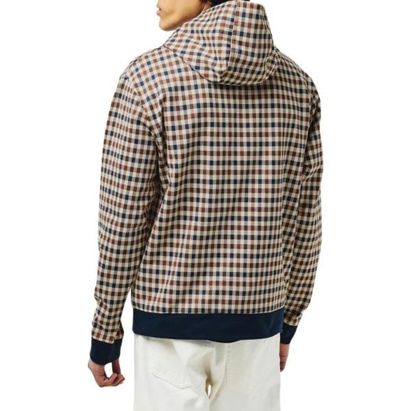 Aquascutum Active Club Check Hoodie Navy S