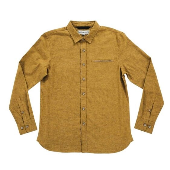 Roamers Mens Willow Collared Long-Sleeved Shirt - Dijon