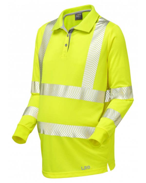 Yarnacott Ladies Maternity Long Sleeve Polo Shirt Leo Workwear