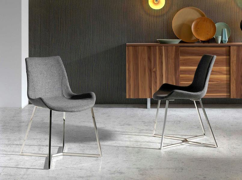Angel Cerdá Dark Grey Fabric Chair 4009