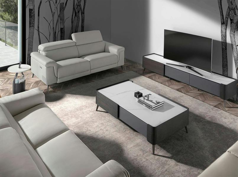 Angel Cerdá Relax sofa in grey leather 6107/6108