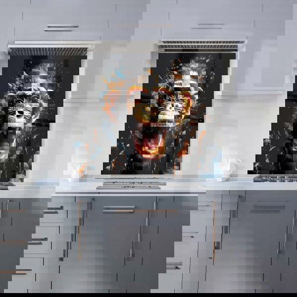 Warren Reed - Designer Monkey Face Splashart Kitchen Splashback