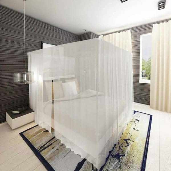 Berkfield Mosquito Net Bed Net Set Square 3 Openings 2 pcs