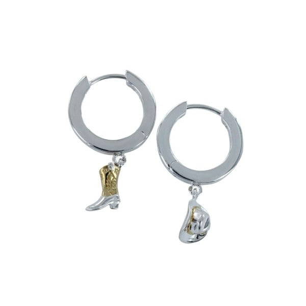 Cowboy Charm Hoop Earrings - Reeves & Reeves