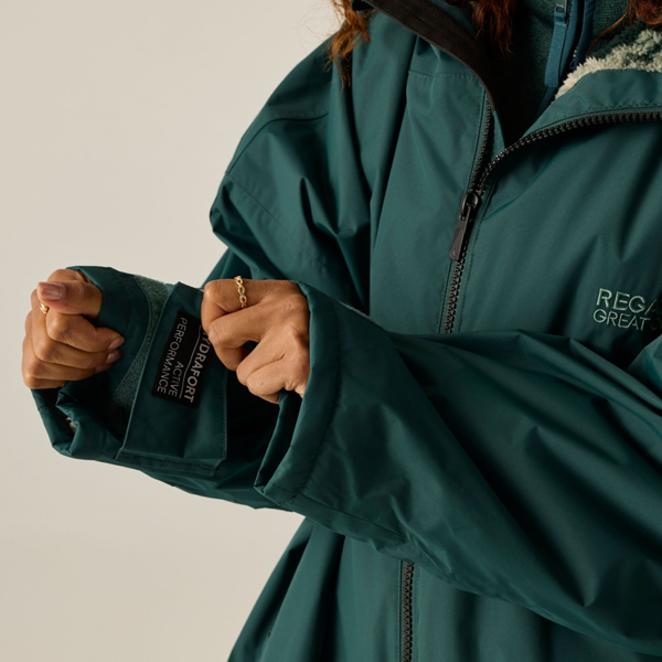 Regatta Unisex Adult Brush Stroke Changing Robe - Deep Pine