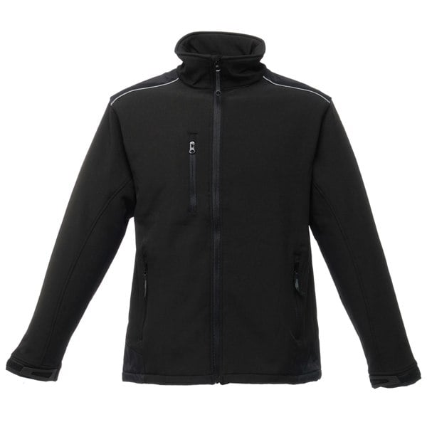 Regatta Mens Sandstorm Hardwearing Workwear Softshell Jacket (water Repellent) - Black/Black