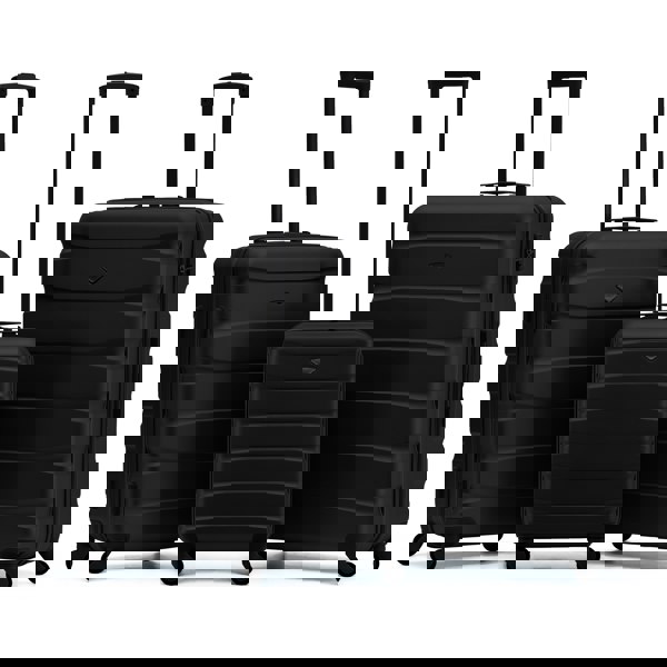 Flight Knight 55x40x20cm Cabin Carry On Luggage with Medium Case and Large Size Check-in Hold Suitcase