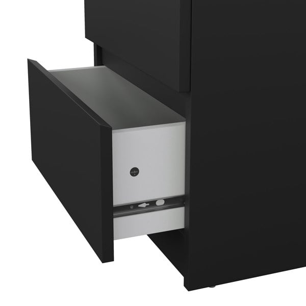 Furniture To Go Naia Bedside 2 Drawers in Matt Black