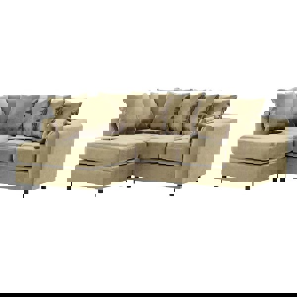 Furnishings For Less Brooklyn Full Foam Plush Velvet Corner Sofa