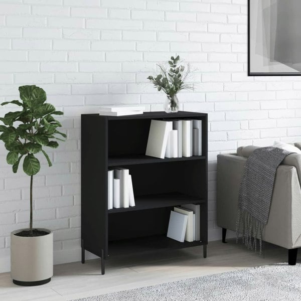 Berkfield Shelf Cabinet Black 69.5x32.5x90 cm Engineered Wood
