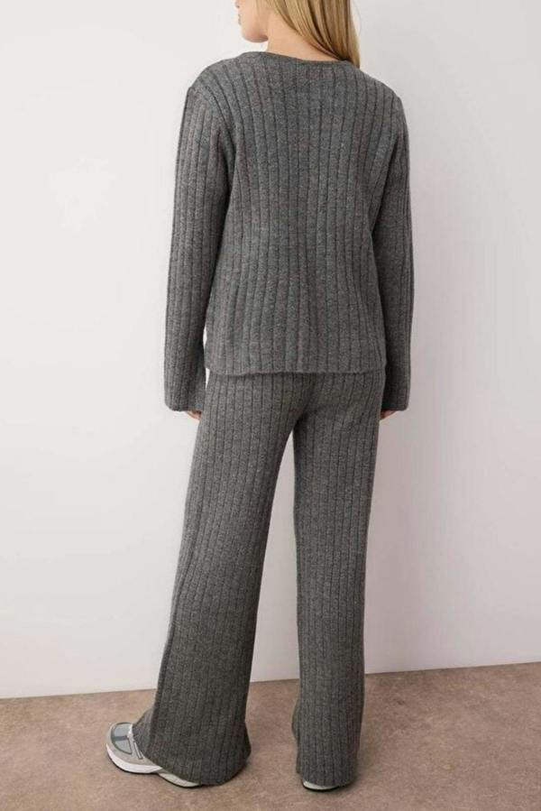 WOVCOR 2-Piece Soft Texture Knit Sweater & Pants Set