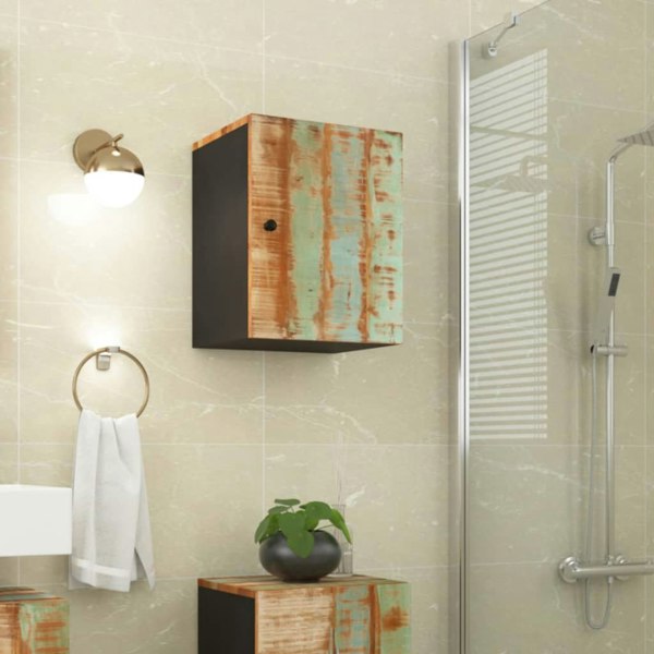 Berkfield Bathroom Wall Cabinet 38x33x48 cm Solid Wood Reclaimed