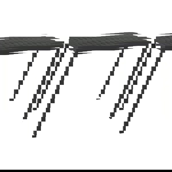 Berkfield Garden Table Black 150x90x74 cm Aluminium and WPC