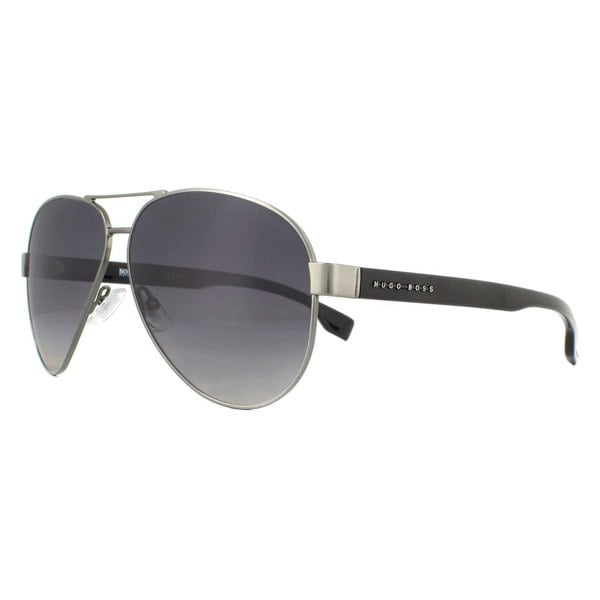 Hugo Boss Sunglasses BOSS 1241/S R80 WJ Matte Dark Ruthenium Grey Gradient Polarized