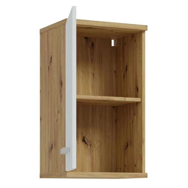 Furniture To Go Veris Small Hanging Cupboard with 1 Door in Artisan Oak and Light Grey
