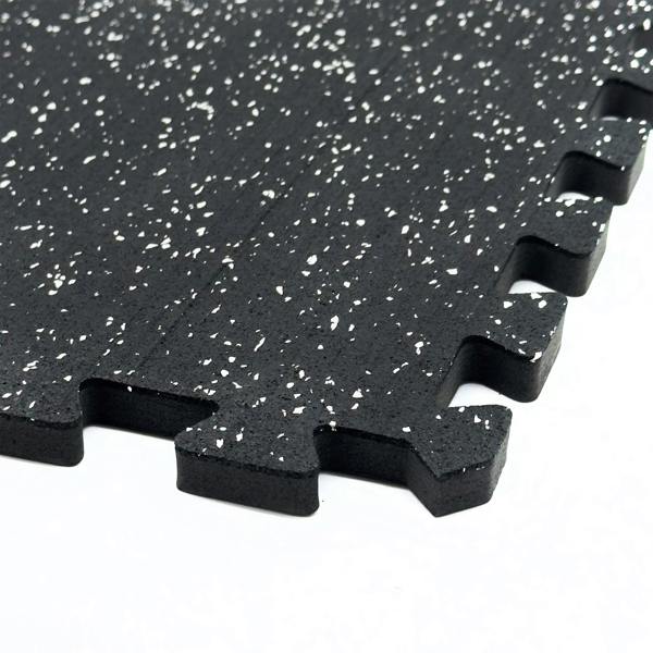Nicoman Interlocking Rubber Topped Anti Vibration Foam Mats - 62cm x 62cm - 14mm Thick