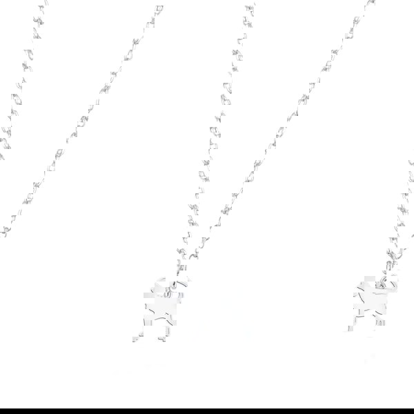 Bloodhound Silhouette Silver Necklace - Personalised - MYLEE London