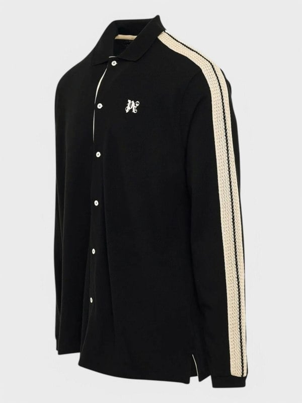 Palm Angels Monogram Trackshirt Black - Supplied FashionPALM ANGELS