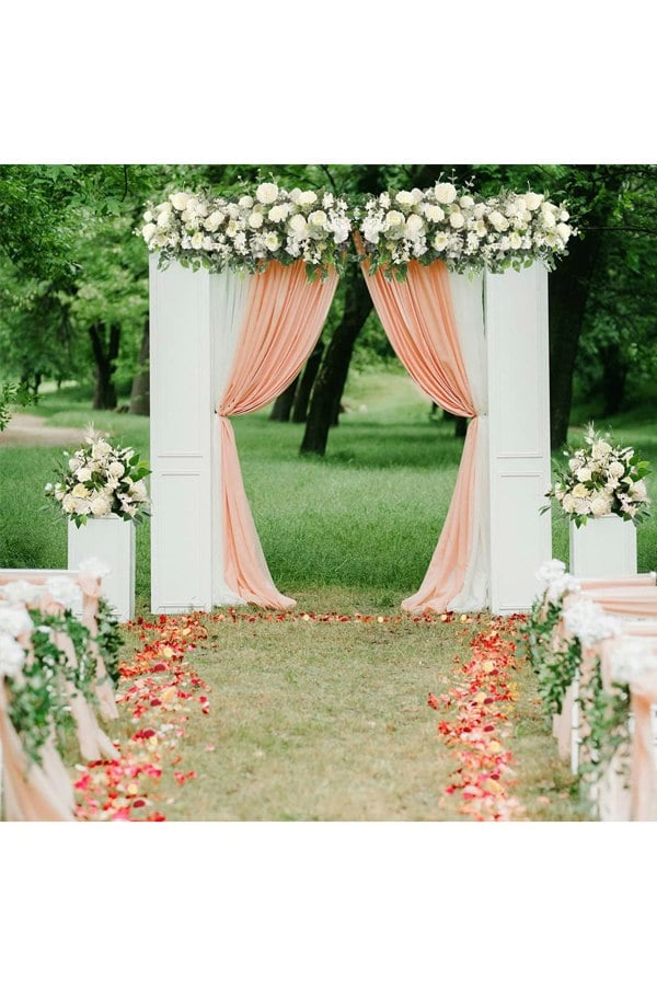 Living and Home 100cm Sweet Acacia Rose Floral Wedding Row Aisle Runner & Stage Backdrop Decoration for Ceremonies, Receptions & Party Decor