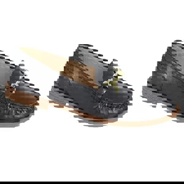 Cipriata Womens/Ladies Nicolosa Leather Saddle Loafers - Black