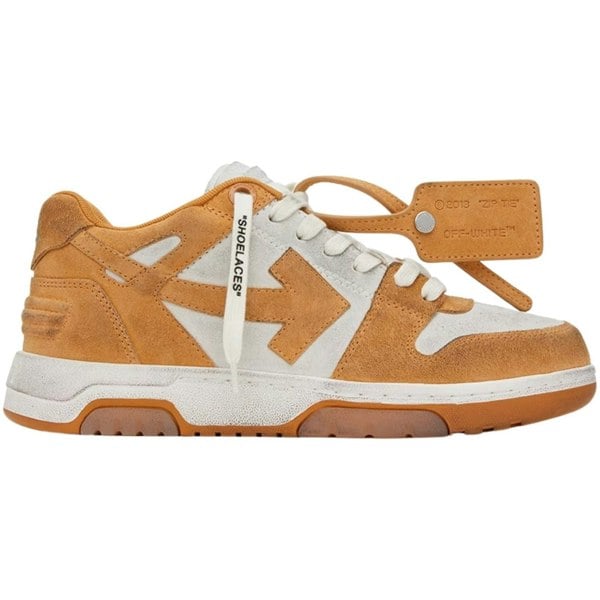 Off-White Out Of Office Vintage Suede Leather Sneakers - Orange