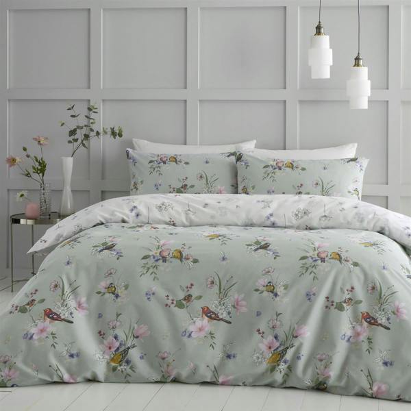 Songbird Sage Green Duvet Cover Set