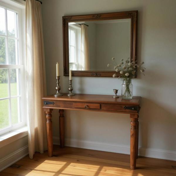 120CM WOODEN CONSOLE  TABLE