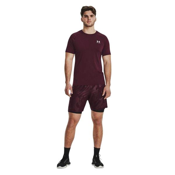 Under Armour Mens Embossed Shorts - Maroon - 