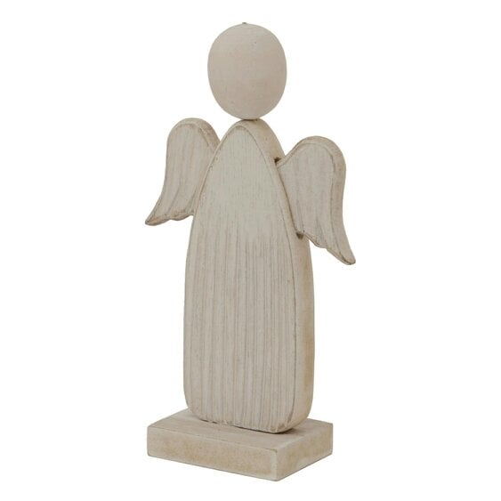Hill Interiors White Washed Angel Christmas Decoration - White