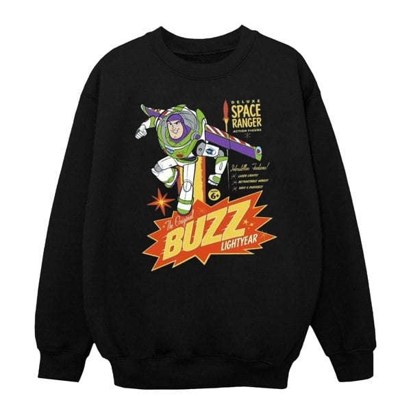 Disney Girls Toy Story Buzz Lightyear Space Sweatshirt - Black