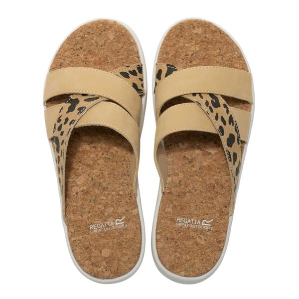 Regatta Womens/Ladies Cassie Leopard Pattern Sandals - Tan - 