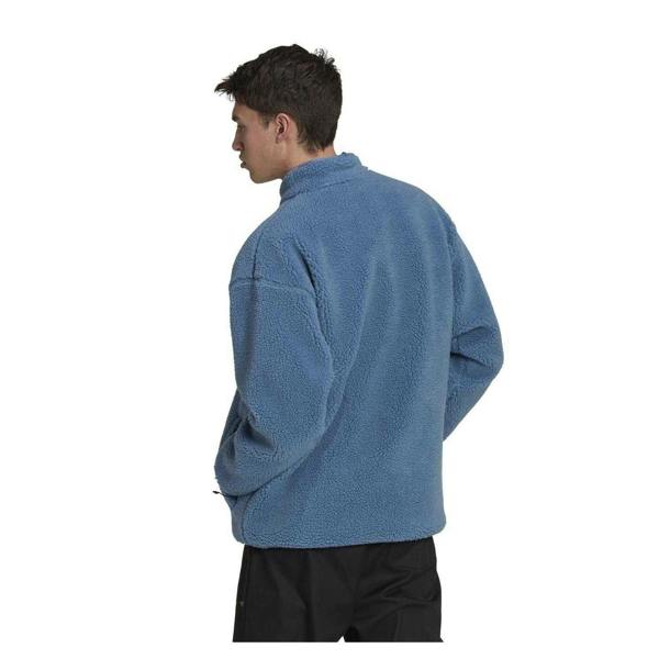 Adidas Mens Sherpa Fleece Jacket - Blue - 