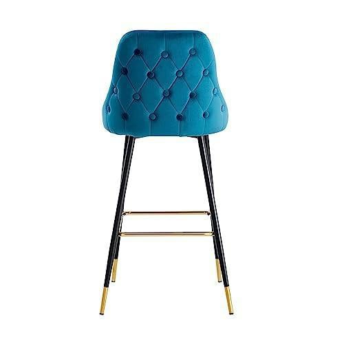 HYGRAD BUILT TO SURVIVE Velvet Bar Stools with Gold-Tipped Legs – Set of 2 | HYGRAD®