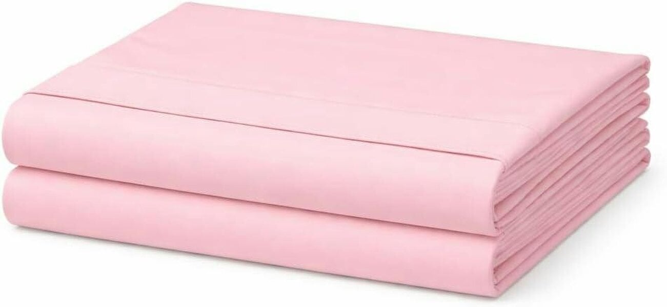 Night Zone Microfibre Flat Sheet – Ultra Soft Breathable Easy Care Bed Sheet - Pink