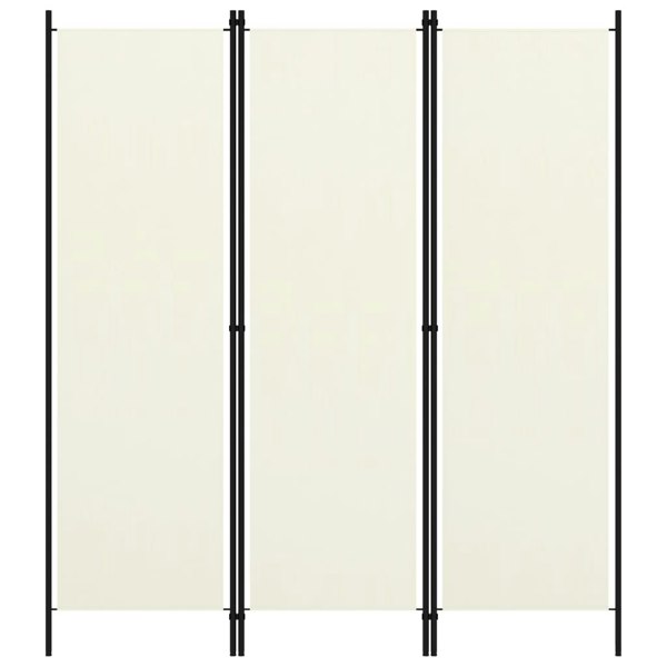 Berkfield 3-Panel Room Divider Cream White 150x180 cm