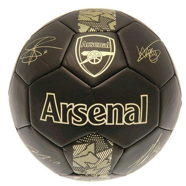 Arsenal FC Phantom Signature Football - Matt Black/Gold