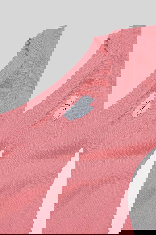 ENORSIA Raw Edge Chest Print Sweatshirt