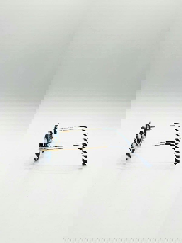 SVNX Diamond Shape Sunglasses in Black Blue