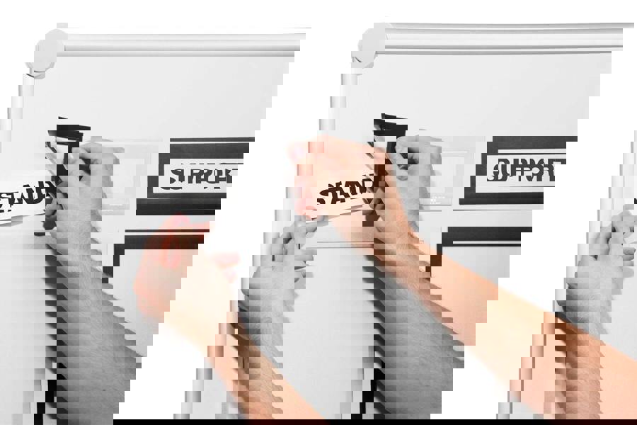 Durable DURAFRAME TOP Magnetic Signage Title Frame for A4 | 5 Pack | Black