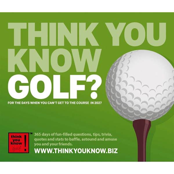 Think You Know Golf? Desk Calendar 2027, Desk Calendars, Day To View, Sports, Gift